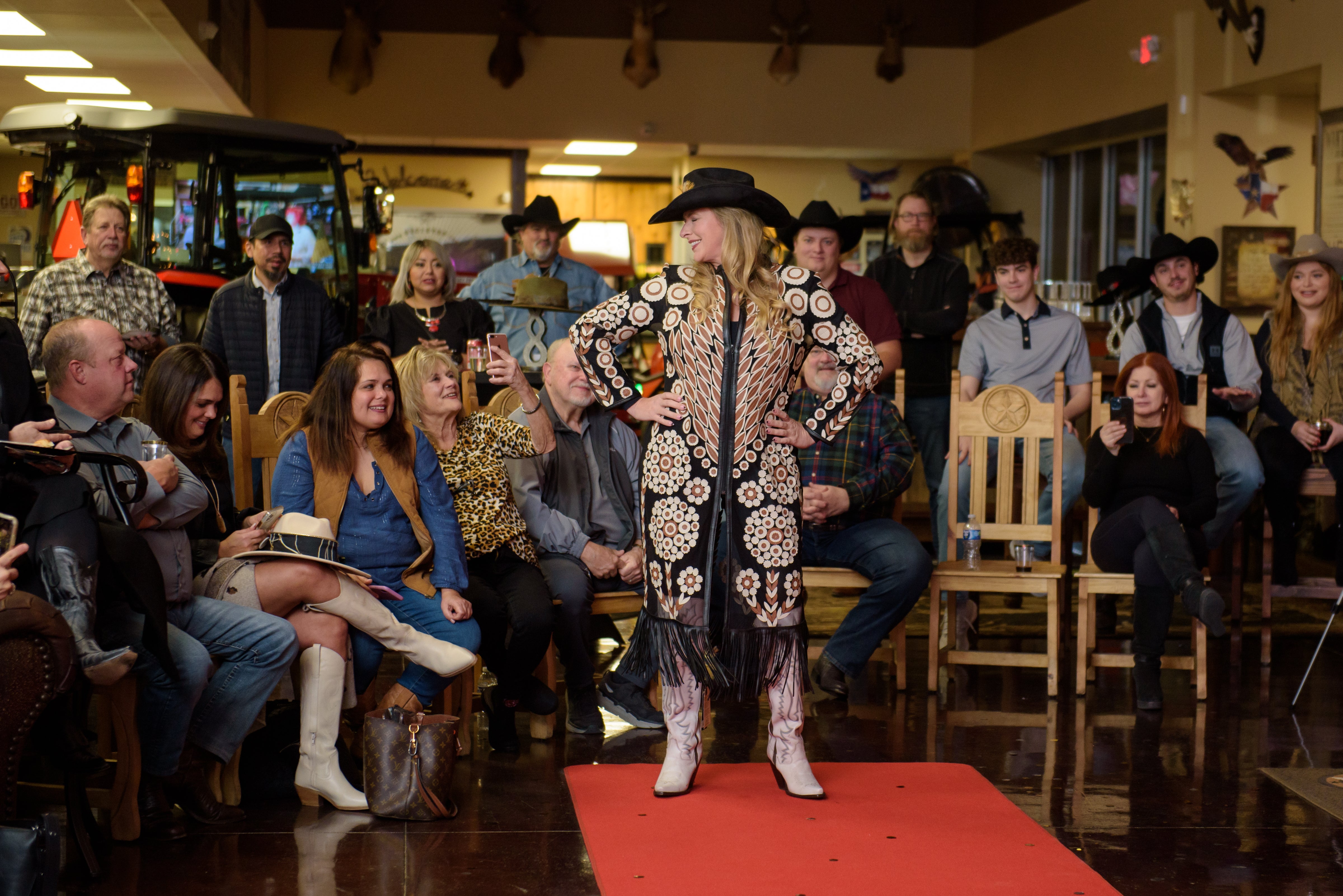 Long Flowered Duster with Fringe