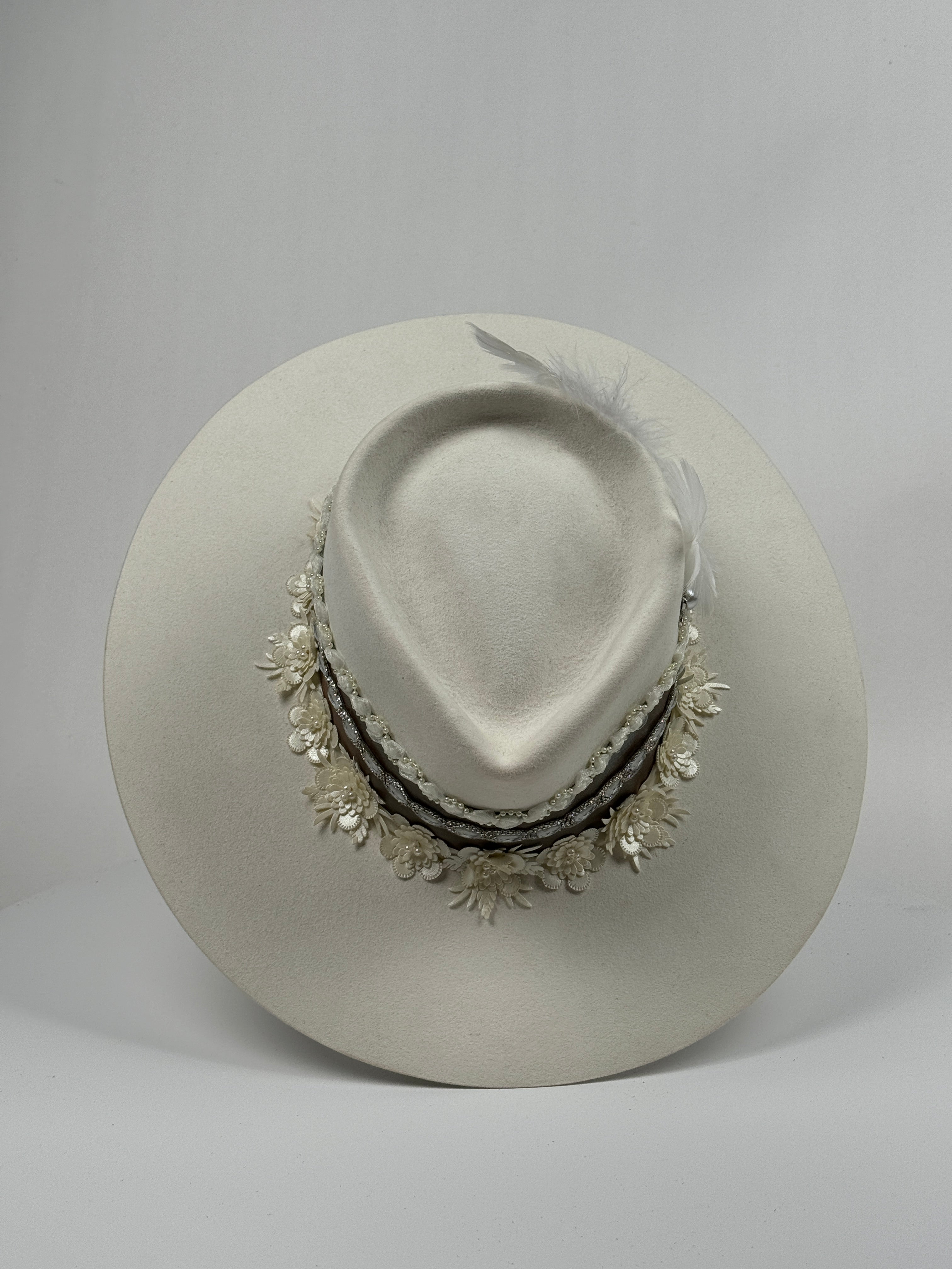 White Embellished Rancher Hat
