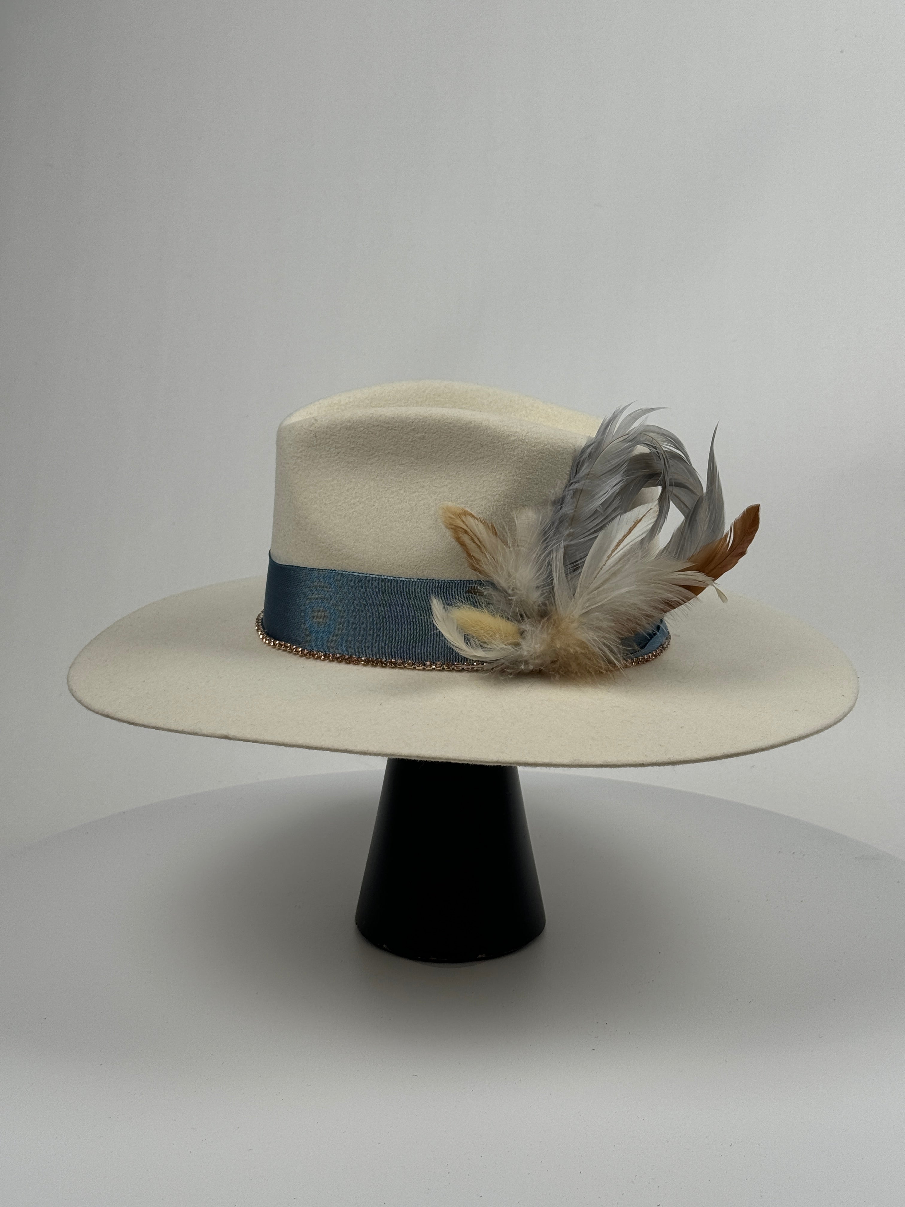 White Ribbon Band Rancher Hat