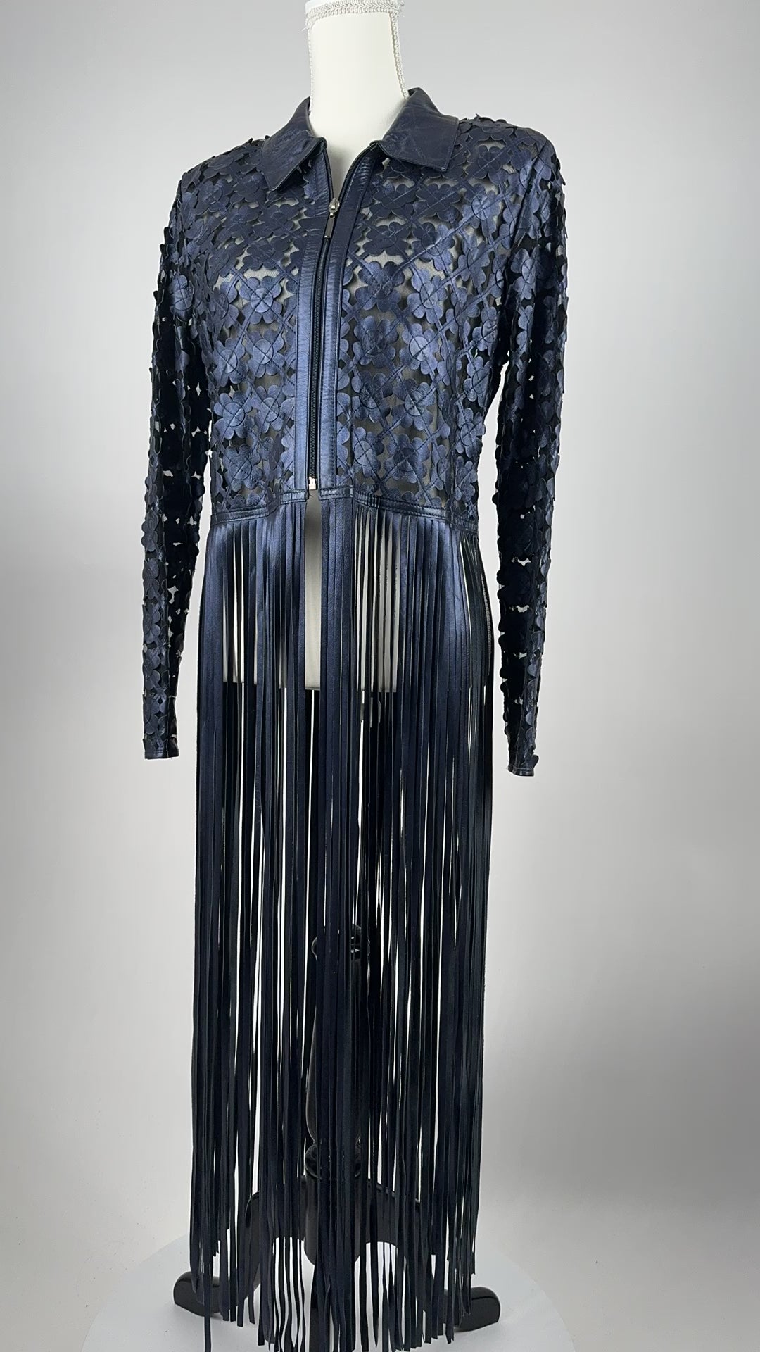 Daisy Whip Fringe Leather Duster