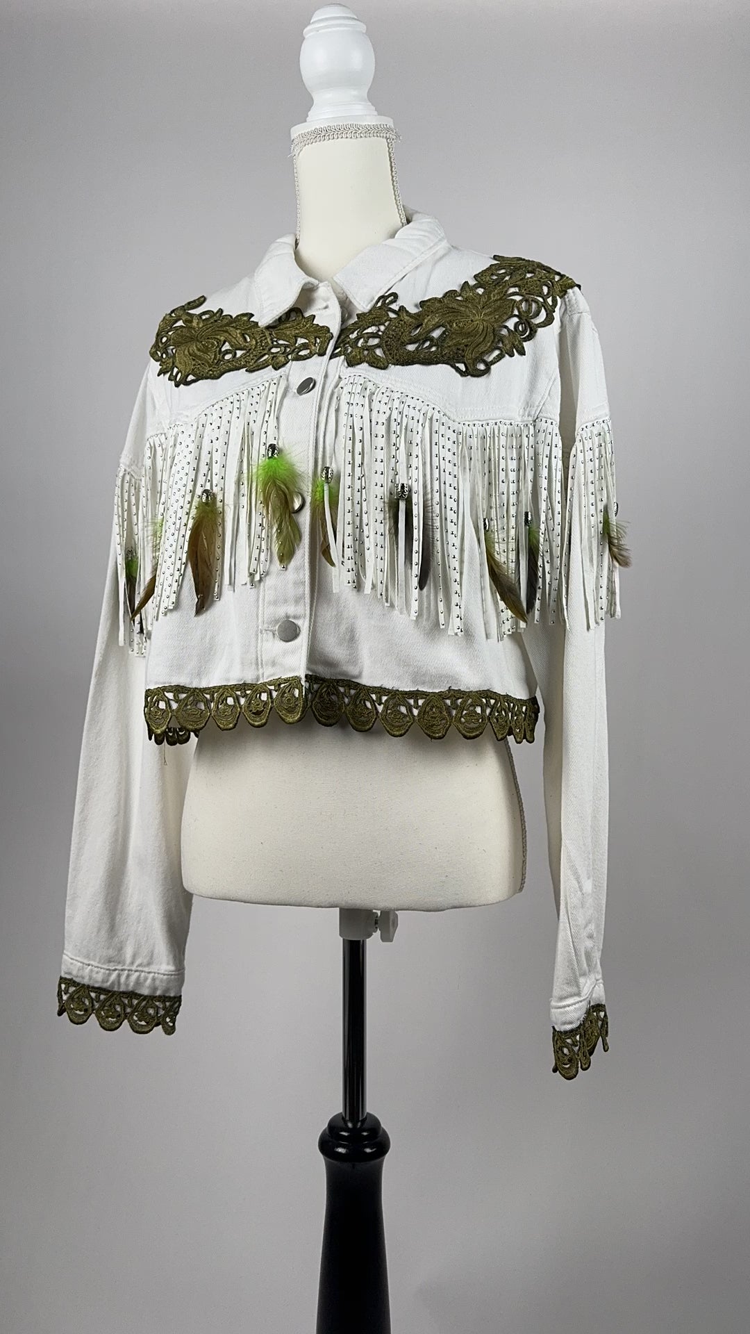 Denim Distressed Bolero Jacket