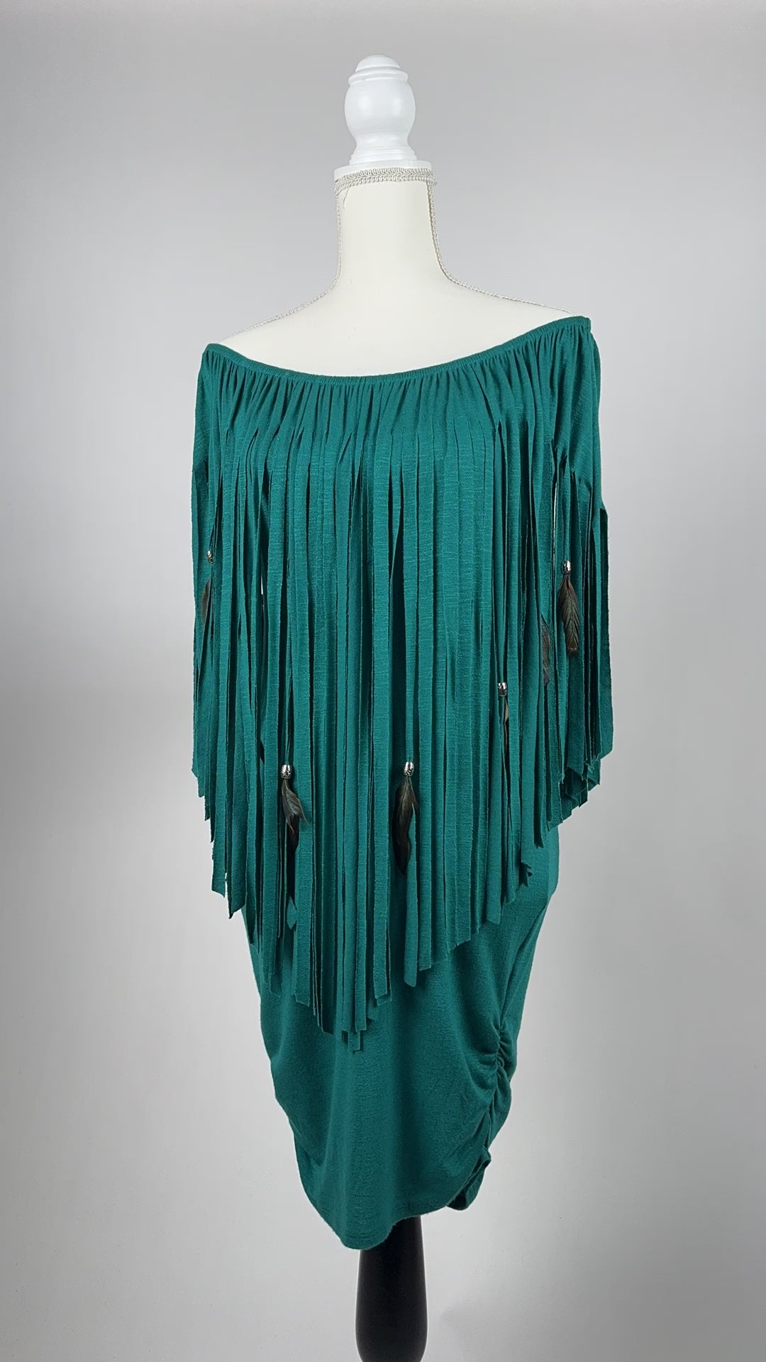 Off-Shoulder Tunic Dress