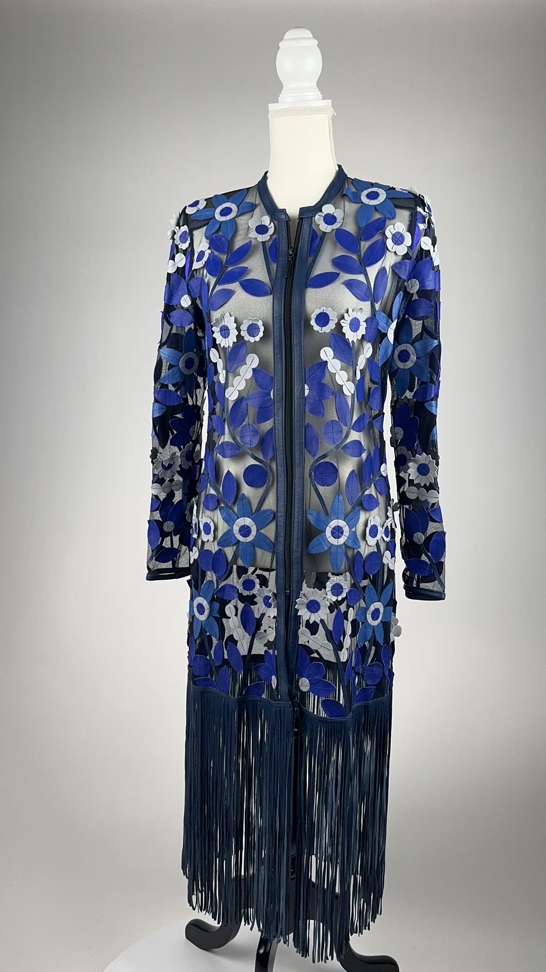 Floral Fringe Long Sleeve Jacket