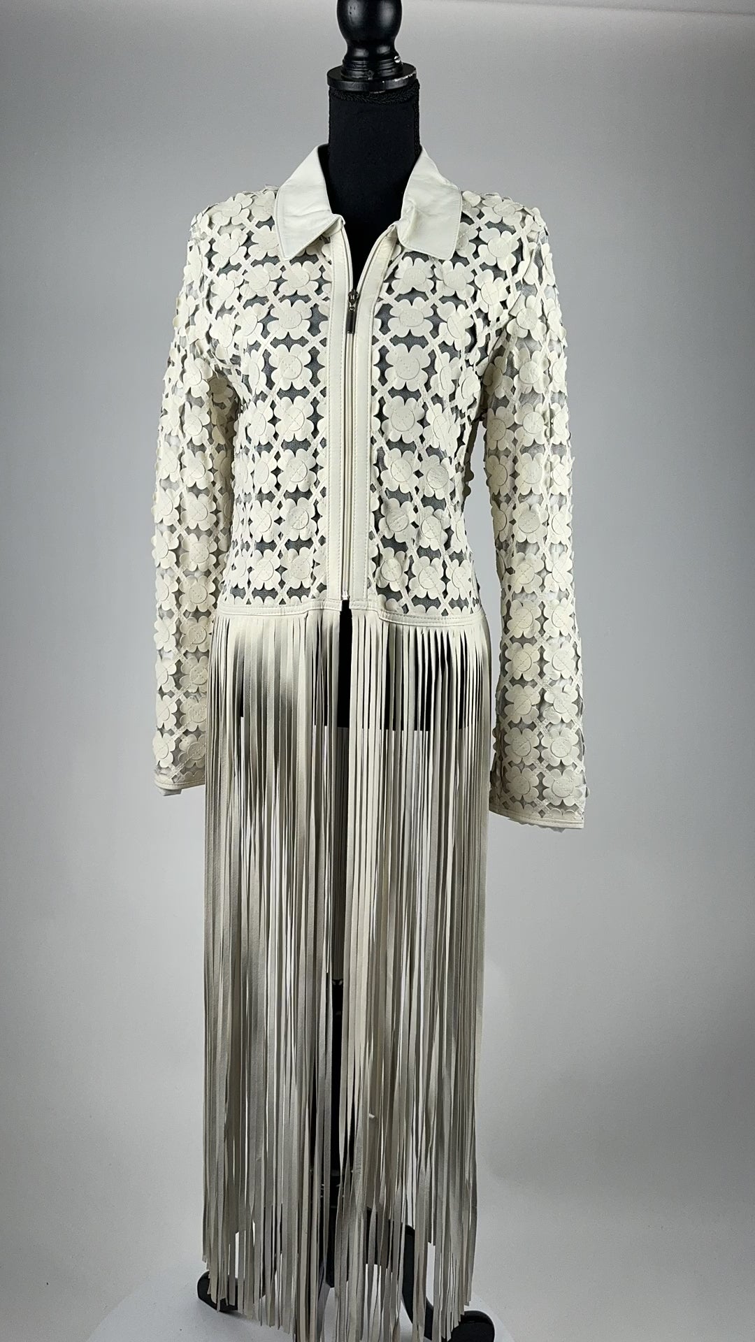 Daisy Whip Fringe Leather Duster