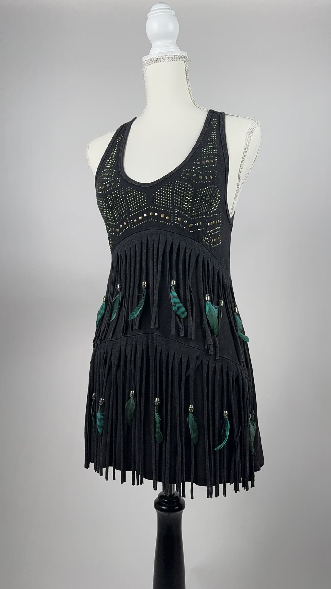 Tiered Fringe Sleeveless Top