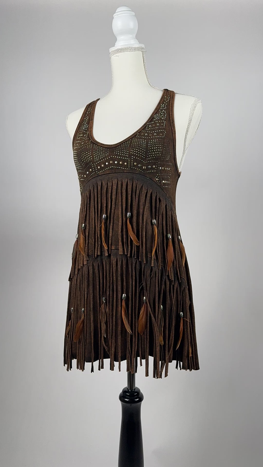 Tiered Fringe Sleeveless Top