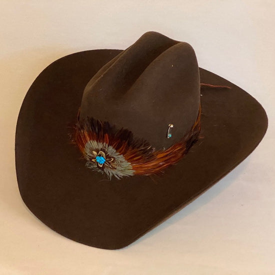 Lydia -Custom 2X Wool Cowboy Hat Hand Trimmed With Continuous Feather –  Animo Hat Company