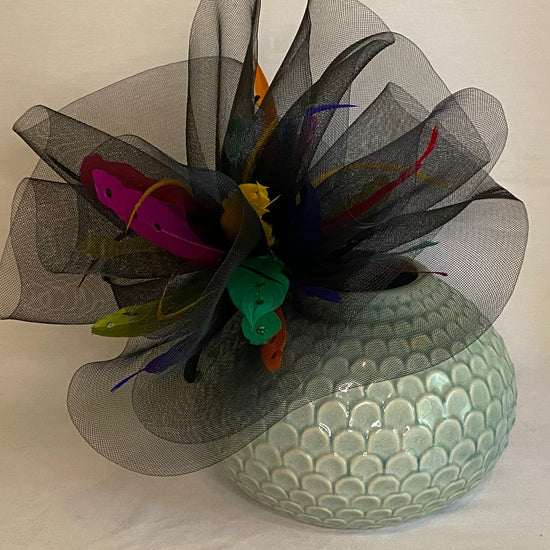Multi Colored Fascinator - Light Weight Head piece Perfect for Derby-Animo Hat Company